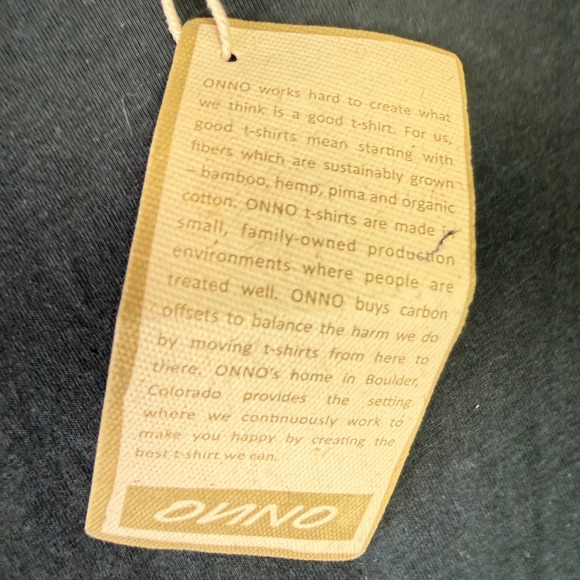 ONNO Bamboo T-Shirt Mens XS Charcoal Gray New Sustainable Short Sleeve Tee - Picture 6 of 10